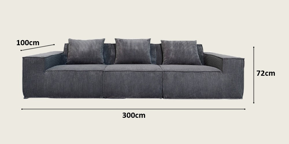 SOFÁ MODULAR DE 3 LUGARES TOFU A