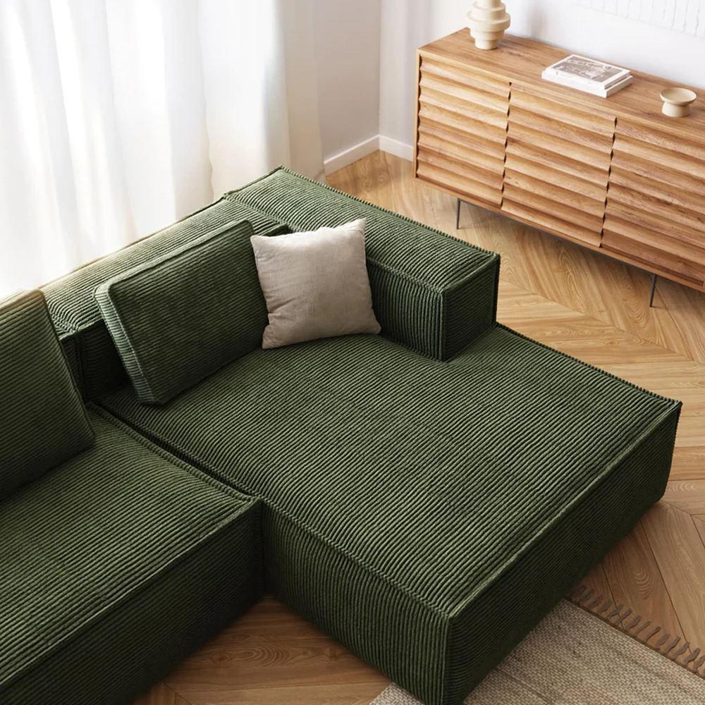 SOFÁ MODULAR DE 3 LUGARES EM "L" TOFU B